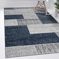 thumbnail image 1 of Luxe Weavers Art Deco Geometric Blue 4x5 Area Rug for Living Rooms, 1 of 8