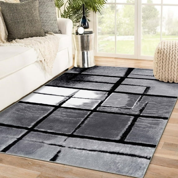 Luxe Weavers Art Deco Geometric Gray 8x10 Area Rug, Indoor Carpet