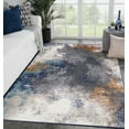 thumbnail image 1 of Luxe Weavers Beverly Collection 8445 Blue 4x5 Modern Abstract Area Rug, 1 of 10