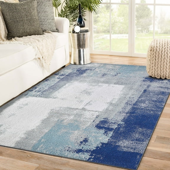 Luxe Weavers Beverly Modern Abstract Area Rug Blue 8x10 Size