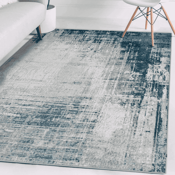 Luxe Weavers Blue 8x10 Modern Abstract Area Rug