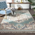 thumbnail image 1 of Luxe Weavers Blue 8x10 Southwestern Area Rug, Stain Resistant Fringe Carpet, 1 of 9