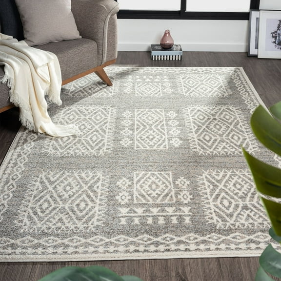Luxe Weavers Bohemian Tribal Brown 8x10 Area Rug, Geometric Non-Shed Carpet
