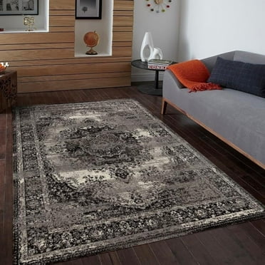 Luxe Weavers Boho Medallion Oriental Gray 8x10 Area Rug Vintage Floral Carpet