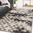 thumbnail image 1 of Luxe Weavers Checkered Area Rug Silver 8x10, Stain Resistant Modern Farmhouse Rug, 1 of 5
