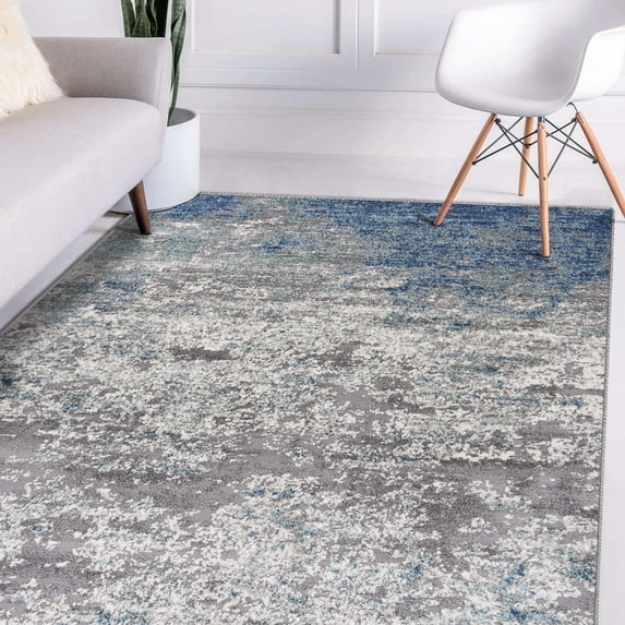 Luxe Weavers Coastal Modern Area Rug Blue 5’x7’, Machine-Made Carpet