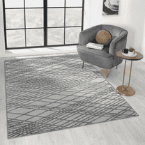 Luxe Weavers Diamond Geometric Gray 5x7 Area Rug, Machine-Woven Carpet