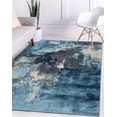 thumbnail image 1 of Luxe Weavers Nuvola 8722 Abstract Area Rug Blue 4x5, 1 of 7