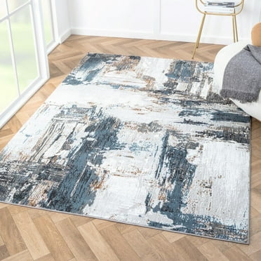 Luxe Weavers Distressed Abstract Multi 8x10 Area Rug, Stain-Resistant Carpet