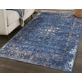 thumbnail image 1 of Luxe Weavers Distressed Floral Area Rug 2817 Blue 8x10 Vintage Carpet, 1 of 4