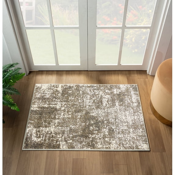 Luxe Weavers Euston Collection Abstract Area Rug 7680 Beige 2x3