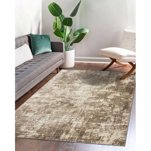 Luxe Weavers Euston Collection Abstract Area Rug 7680 Beige 5x7
