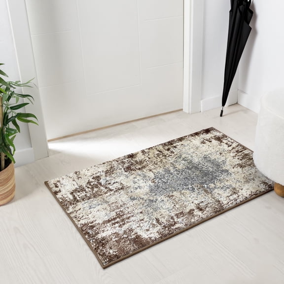 Luxe Weavers Euston Collection Abstract Area Rug 7680 Brown 2x3