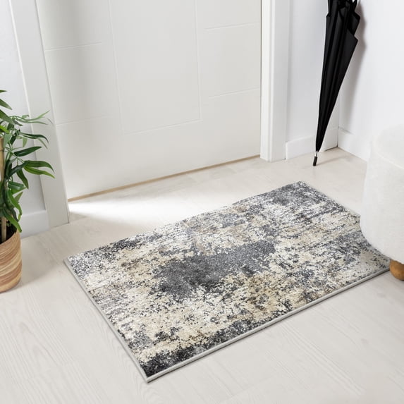 Luxe Weavers Euston Collection Abstract Area Rug 7680 Grey, Grey 2x3