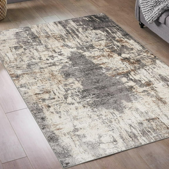 Luxe Weavers Euston Collection Abstract Area Rug 7680 Grey, Grey 8x10