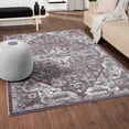 thumbnail image 1 of Luxe Weavers Floral Medallion Boho Lilac 5x7 Area Rug, Living Room Carpet, 1 of 7