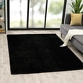 thumbnail image 1 of Luxe Weavers Fluffy Shag Black 5x7 Area Rug Plush Bedroom Carpet, 1 of 10