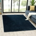 thumbnail image 1 of Luxe Weavers Fluffy Shag Navy 6x9 Area Rug Plush Bedroom Carpet, 1 of 10