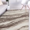 thumbnail image 1 of Luxe Weavers Geometric Abstract Brown 4x5 Art Deco Marble Swirl Area Rug, 1 of 10