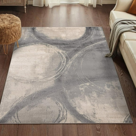 Luxe Weavers Geometric Abstract Gray 8x10 Area Rug, Indoor Carpet