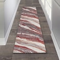 thumbnail image 1 of Luxe Weavers Geometric Abstract Red 2x7 Art Deco Marble Swirl Area Rug, 1 of 10