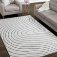 thumbnail image 1 of Luxe Weavers Geometric Abstract Wave Gray 5x7 Area Rug, Indoor Carpet, 1 of 5