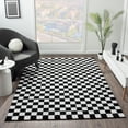 thumbnail image 1 of Luxe Weavers Geometric Checkered Black and White Area Rug 6x9, Modern Stain Resistant Carpet, 1 of 8