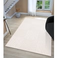 thumbnail image 1 of Luxe Weavers Geometric Checkered Cream 9x12 Area Rug, High Low Carpet, 1 of 9