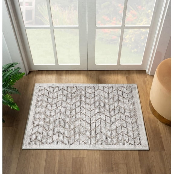 Luxe Weavers Geometric Chevron Mushroom 2x3 Area Rug
