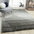 thumbnail image 1 of Luxe Weavers Geometric Gray 8x10 Shag Area Rug Plush Striped Bedroom Carpet, 1 of 8