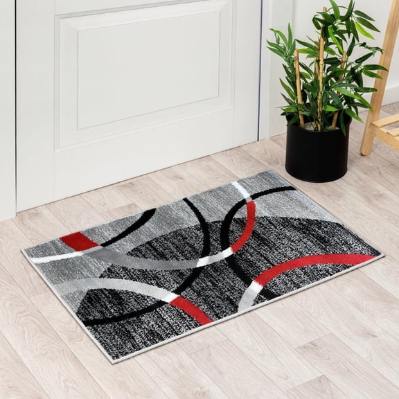 Luxe Weavers Geometric Gray Swirls 2x3 Modern Abstract Area Rug Carpet