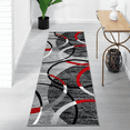 thumbnail image 1 of Luxe Weavers Geometric Gray Swirls 2x8 Modern Abstract Runner Rug Carpet, 1 of 7