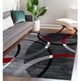 thumbnail image 1 of Luxe Weavers Geometric Gray Swirls 5x7 Modern Abstract Area Rug Carpet, 1 of 7