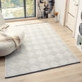 thumbnail image 1 of Luxe Weavers Geometric Non-Slip White 6x9 Washable Area Rug, Modern Carpet, 1 of 10