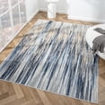 thumbnail image 1 of Luxe Weavers Geometric Stripe Art Deco Blue 6x9 Area Rug Modern Bedroom Carpet, 1 of 10