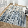 thumbnail image 1 of Luxe Weavers Geometric Stripe Art Deco Blue 8x10 Area Rug Modern Bedroom Carpet, 1 of 10