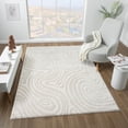thumbnail image 1 of Luxe Weavers Geometric Swirl Cream 5x7 Area Rug, Indoor Carpet, 1 of 11