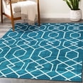 thumbnail image 1 of Luxe Weavers Geometric Turquoise Blue 8x10 Moroccan Trellis Area Rug, 1 of 6