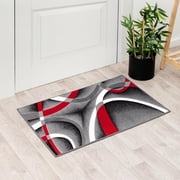 Luxe Weavers Gray Modern Abstract Area Rug 2x3 Geometric Living Room Carpet