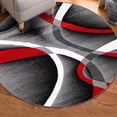 thumbnail image 1 of Luxe Weavers Gray Round Modern Abstract Area Rug Geometric Living Room Carpet, 1 of 6