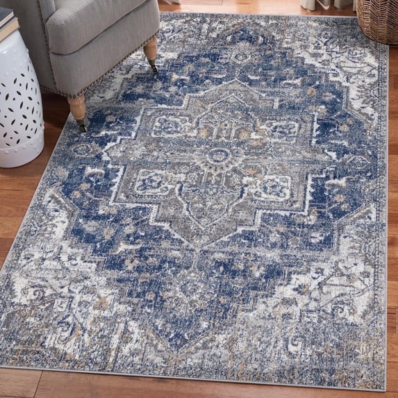 Luxe Weavers Hampstead Collection Yellow 8x10 Boho Area Rug