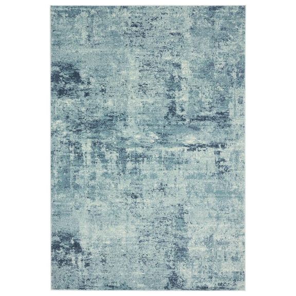 Luxe Weavers Kingsbury Abstract Machine-Woven Area Rug Blue 8x10 Modern Carpet