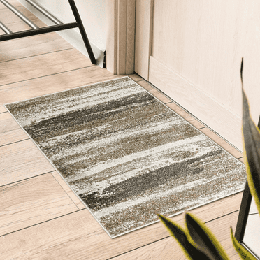 Luxe Weavers Lagos Collection 7501 Beige Size 2x3 Abstract Area Rug