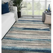 Luxe Weavers Lagos Collection 7501 Blue 5x7 Abstract Area Rug