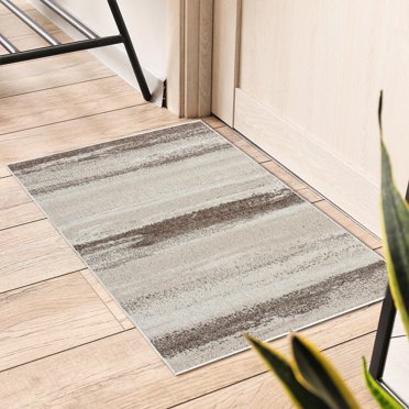 My Texas House Willow 2' x 3' Taupe Grey Floral Indoor Area Rug ...