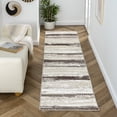 thumbnail image 1 of Luxe Weavers Lagos Collection 7501 Brown and Beige 2x7 Abstract Area Rug, 1 of 9