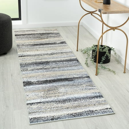 Luxe Weavers Lagos Collection 7501 Gray 2x7 Abstract Area Rug