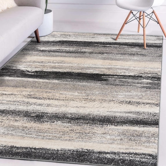 Luxe Weavers Lagos Collection 7501 Gray 4x5 Abstract Area Rug