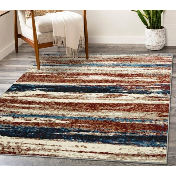 Luxe Weavers Lagos Collection 7501 Passion 2x7 Abstract Area Rug