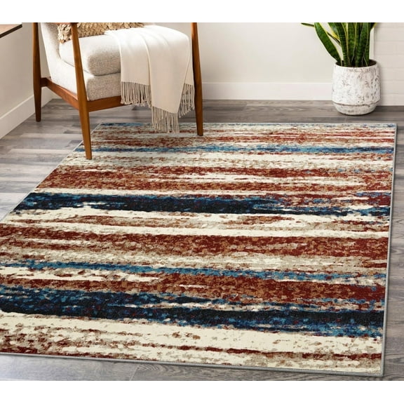 Luxe Weavers Lagos Collection 7501 Passion 4x5 Abstract Area Rug